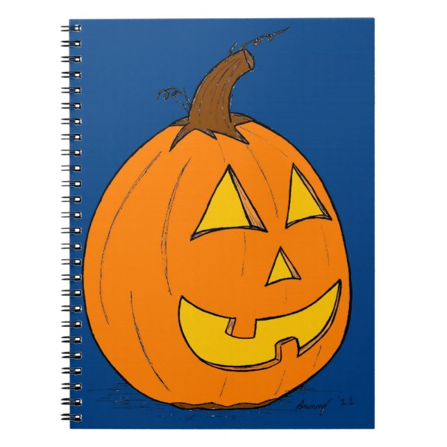 Caderno Espiral Notebook Jack o' Lanterna Azul (Frente)