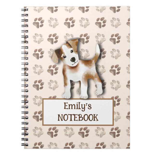 Caderno Espiral Notebook Jack Russell Terrier personalizado - Cach (Frente)