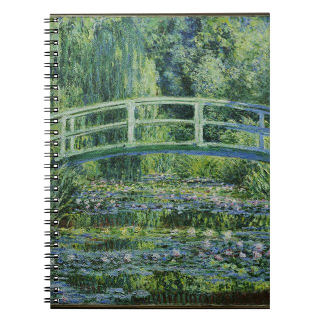 Caderno Espiral Notebook japonês sobre lírios de água (Frente)