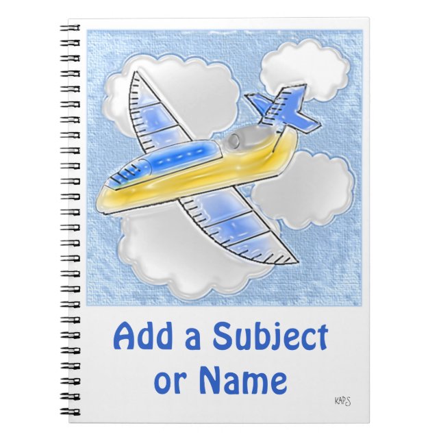 Caderno Espiral Notebook Jet Airplane (Frente)