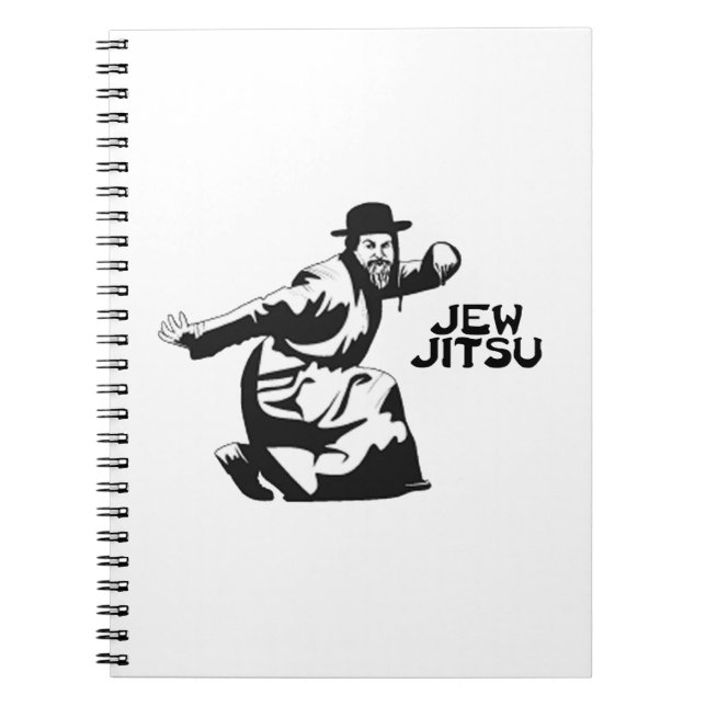 Caderno Espiral Notebook Jew Jitsu | Presentes do Bar judeu Mitzva (Frente)