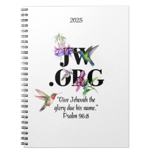 Caderno Espiral Notebook JW 2025 com texto de 2025 anos