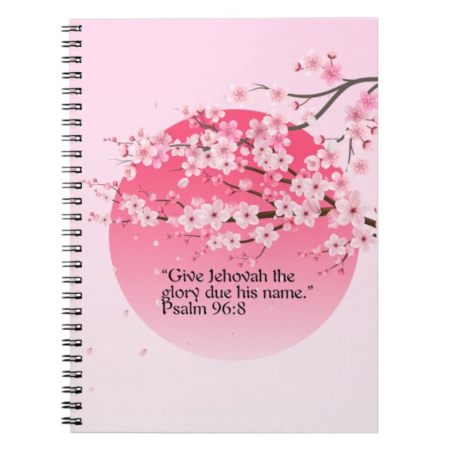 Caderno Espiral Notebook JW 2025 Year Text Apple Blossom (Frente)
