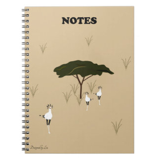 Caderno Espiral Notebook Kalahari Safari com aves selvagens