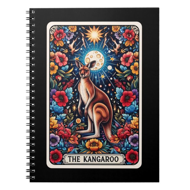 Caderno Espiral Notebook Kangaroo Spirit Tarot Card (Frente)