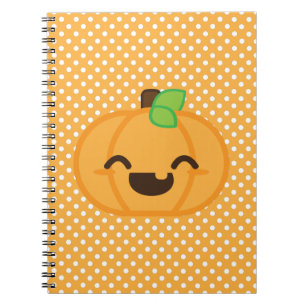 Caderno Espiral Notebook Kawaii Jack O Lanterna Pumpkin