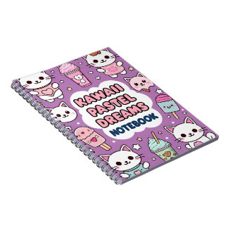Caderno Espiral Notebook Kawaii Pastel Sonha