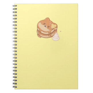 Caderno Espiral Notebook Kawaii Shiba Inu Bananas Pancakes
