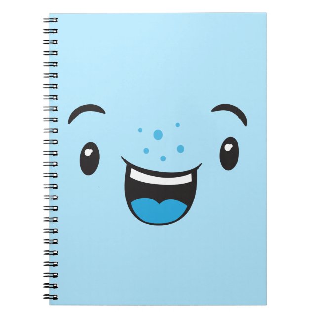 Caderno Espiral Notebook Kawaii Sorridente (Frente)