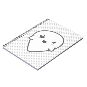 Caderno Espiral Notebook Kawaii Winking Ghost