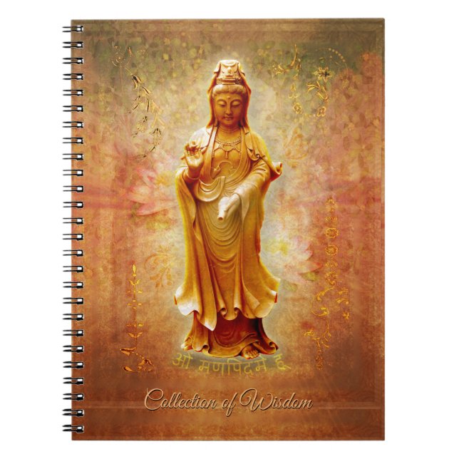 Caderno Espiral Notebook Kuan Yin (personalizável) (Frente)