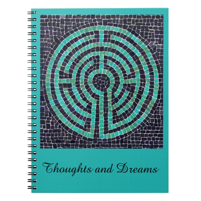 Caderno Espiral Notebook LABYRINTH III 6.5x8.75 + Turquesa de Text (Frente)