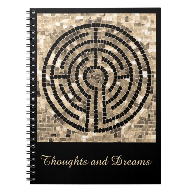Caderno Espiral Notebook LABYRINTH V 6.5x8.75 Espiral + Texto (Frente)