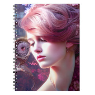 Caderno Espiral Notebook Lady Spiral Gerado por bonito AI