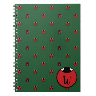 Caderno Espiral Notebook Ladybug Bolinhas