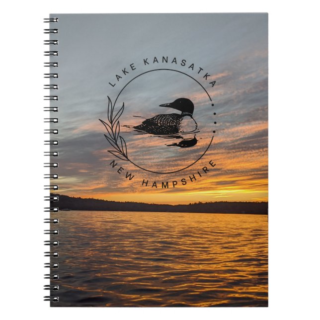 Caderno Espiral Notebook Lake Kanasatka Loon (Frente)