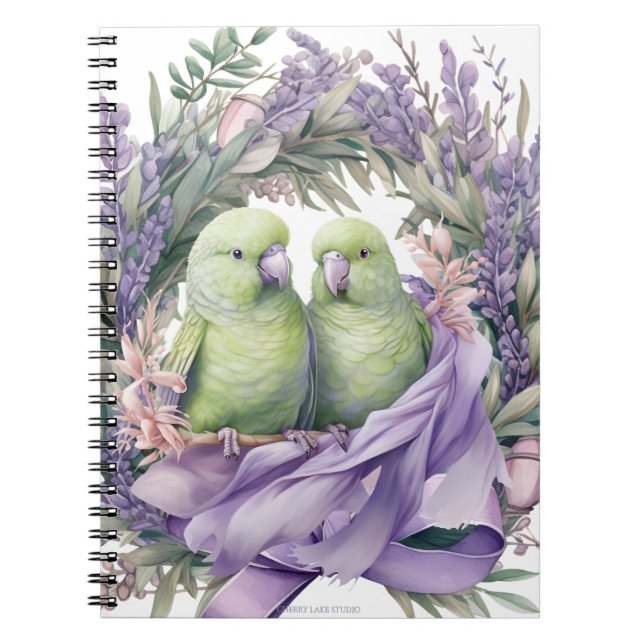 Caderno Espiral Notebook Lavanda Lovebird (Frente)