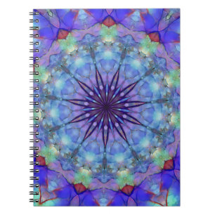Caderno Espiral Notebook Lavanda Starburst Mandala