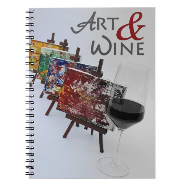 Caderno Espiral Notebook legal para arte e vinho! (Frente)