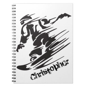 Caderno Espiral Notebook Legal personalizado Snowboard Mountain