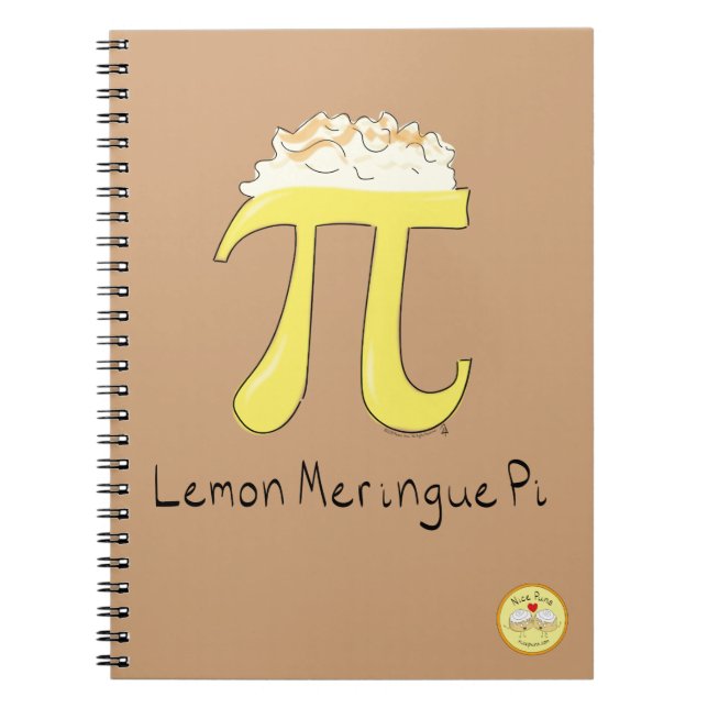 Caderno Espiral Notebook Lemon Meringue Pi Cute Math Pi Day (Frente)