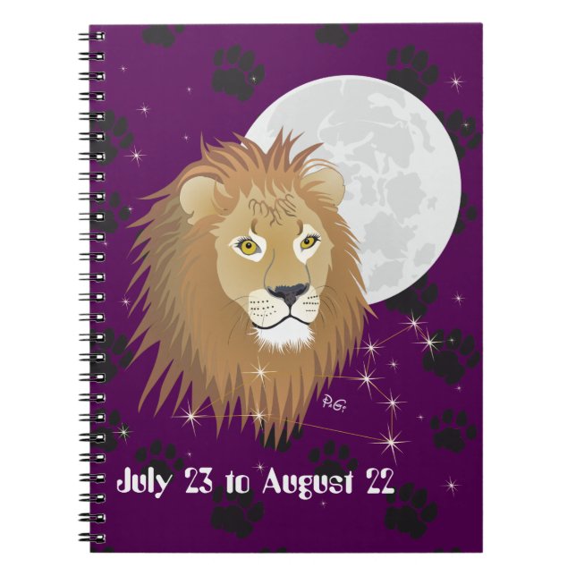 Caderno Espiral Notebook Leo de 23 de julho a 22 de agosto (Frente)