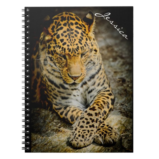 Caderno Espiral Notebook Leopard Aninhado Personalizado (Frente)