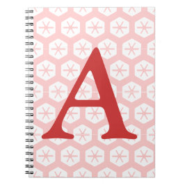 Caderno Espiral Notebook - Letra e flocos de neve