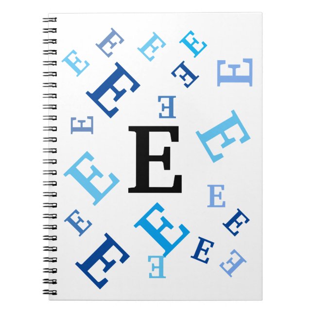 Caderno Espiral Notebook - Letras Azuis Resumidas (Frente)