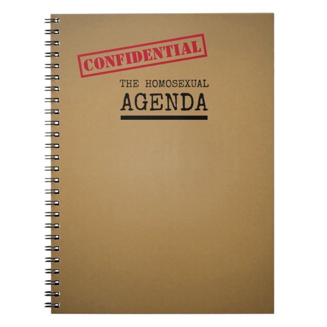 Caderno Espiral Notebook LGBTQ sobre agenda homossexual engraçado (Frente)