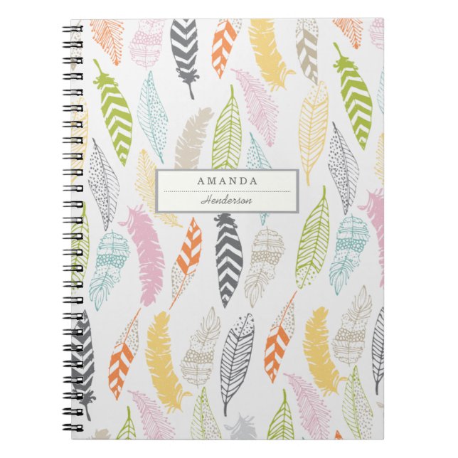Caderno Espiral Notebook Light as Feather by Origami Impressão (Frente)