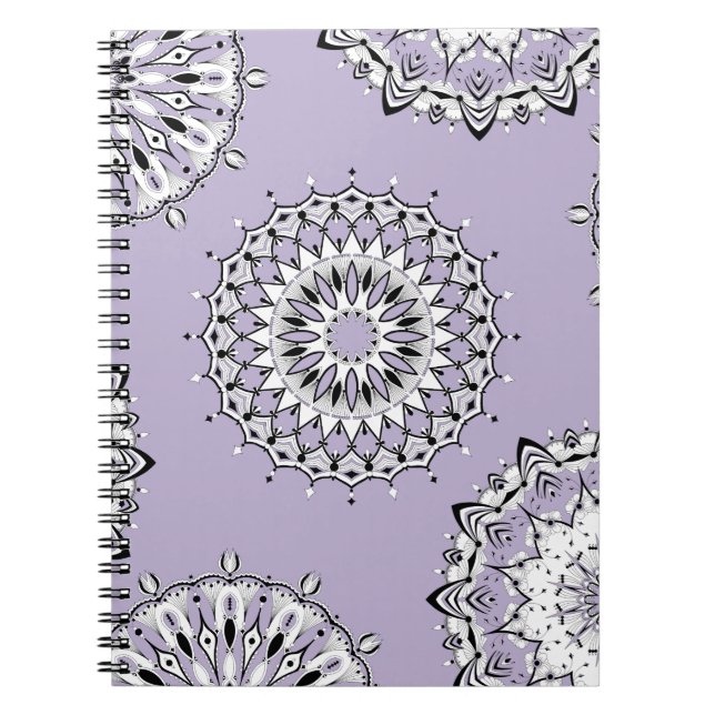 Caderno Espiral Notebook Lilac Mandalas 1 Espiral (Frente)