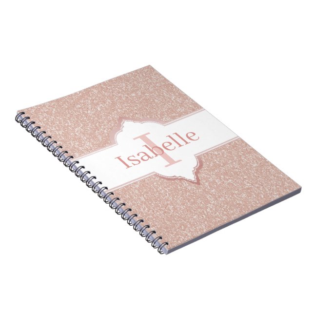 Caderno Espiral Notebook Link Glitter Monograma (Lado Direito)