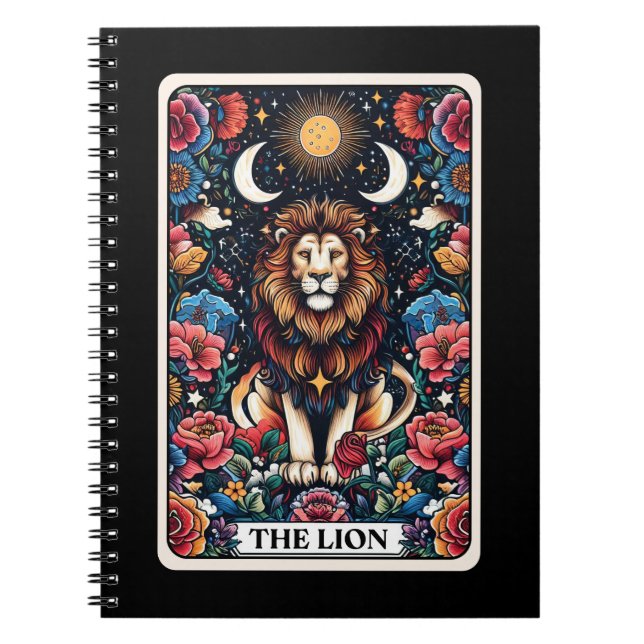 Caderno Espiral Notebook Lion Spirit Tarot Card (Frente)