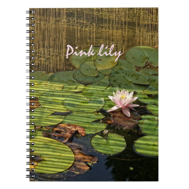 Caderno Espiral notebook lírio rosa (Frente)