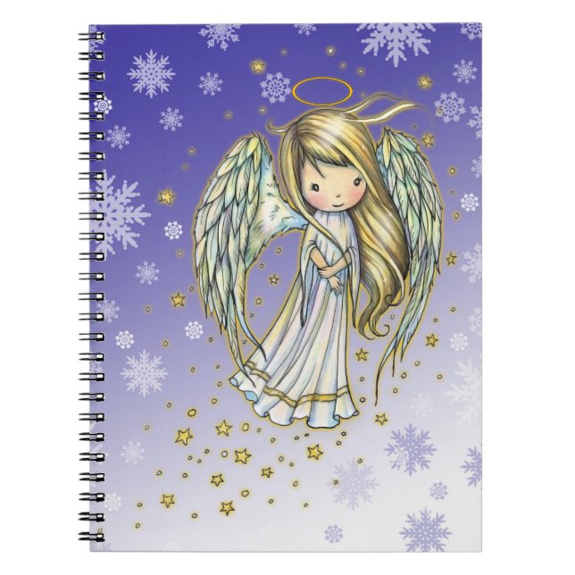 Caderno Espiral Notebook Little Snowflake Angel Girls (Frente)