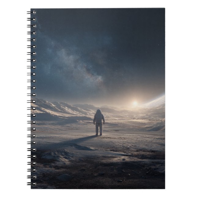 Caderno Espiral Notebook Lone Astronauta Cosmic Horizon (Frente)