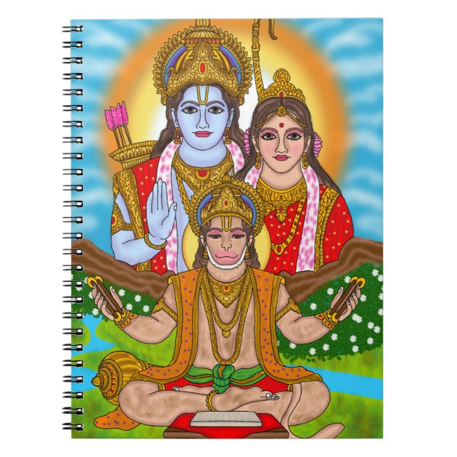 Caderno Espiral Notebook Lord Hanuman (Frente)