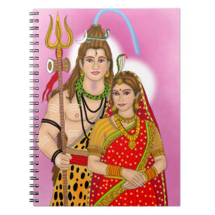 Caderno Espiral Notebook Lord Shiva Parvati