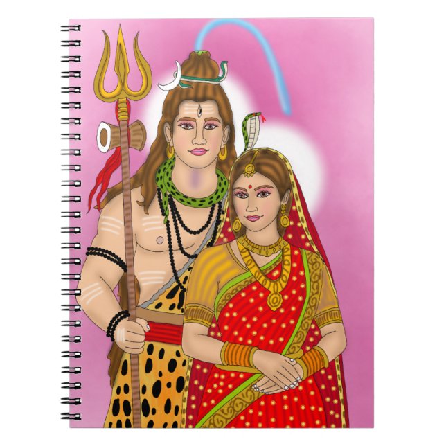 Caderno Espiral Notebook Lord Shiva Parvati (Frente)