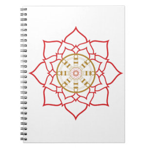 Caderno Espiral Notebook Lotus Dharma Wheel
