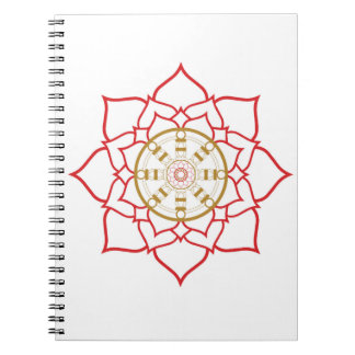 Caderno Espiral Notebook Lotus Dharma Wheel