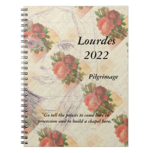 Caderno Espiral Notebook Lourdes Pilgrimage 2022