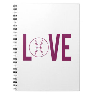 Caderno Espiral Notebook Love Baseball Photo