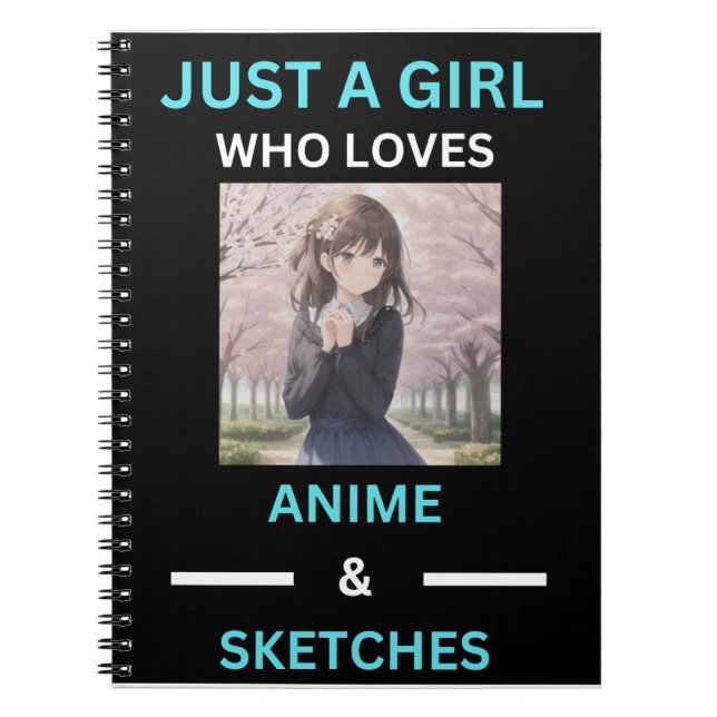 Caderno Espiral Notebook "Love For Anime" (Frente)