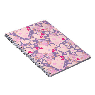 Caderno Espiral Notebook Love Hearts & Rosas