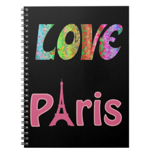 Caderno Espiral Notebook Love Paris