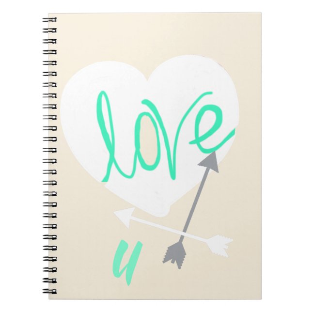 Caderno Espiral Notebook Love U Heart Arrows (Frente)