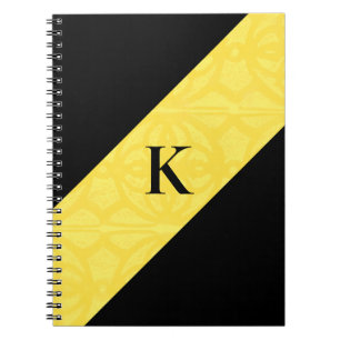 Caderno Espiral Notebook luminoso preto-e-branco