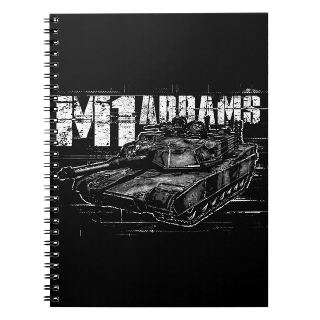 Caderno Espiral Notebook M1 Abrams (80 Páginas B&W) (Frente)
